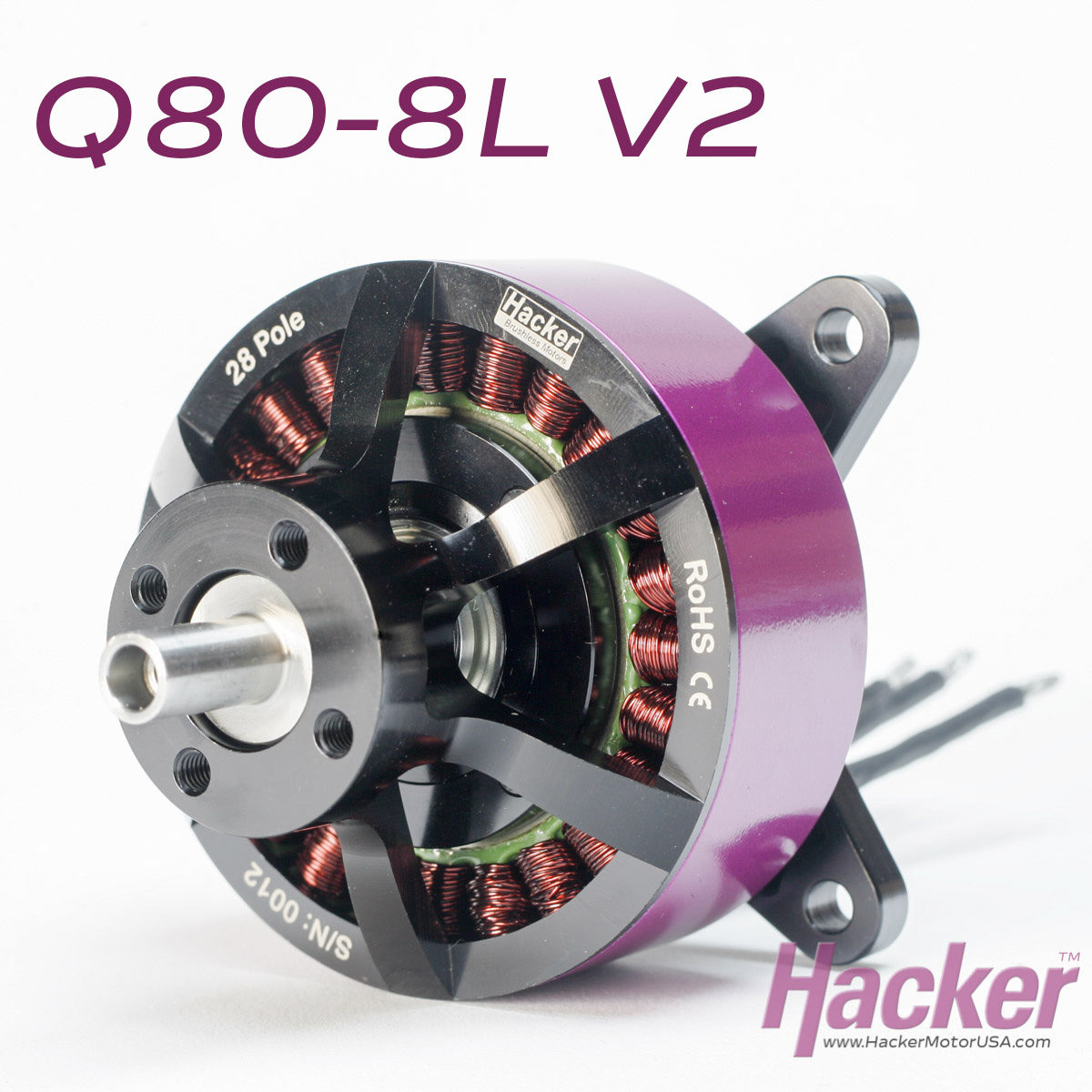 Q80-8L 135 kv 6,000 watt brushless motor
